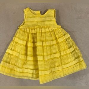 Baby Gap Yellow Striped Kids Dress Size 3-6m‎